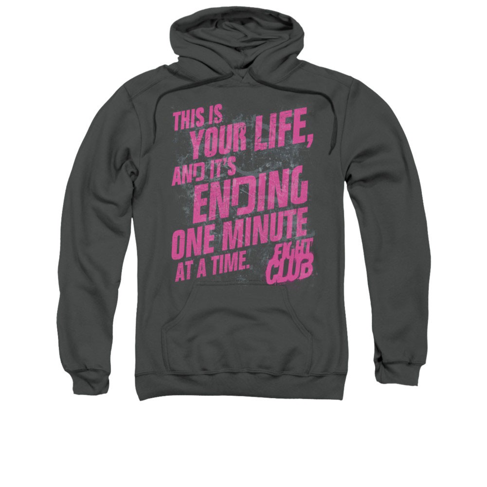 Fight Club Life Ending Gray Pullover Hoodie