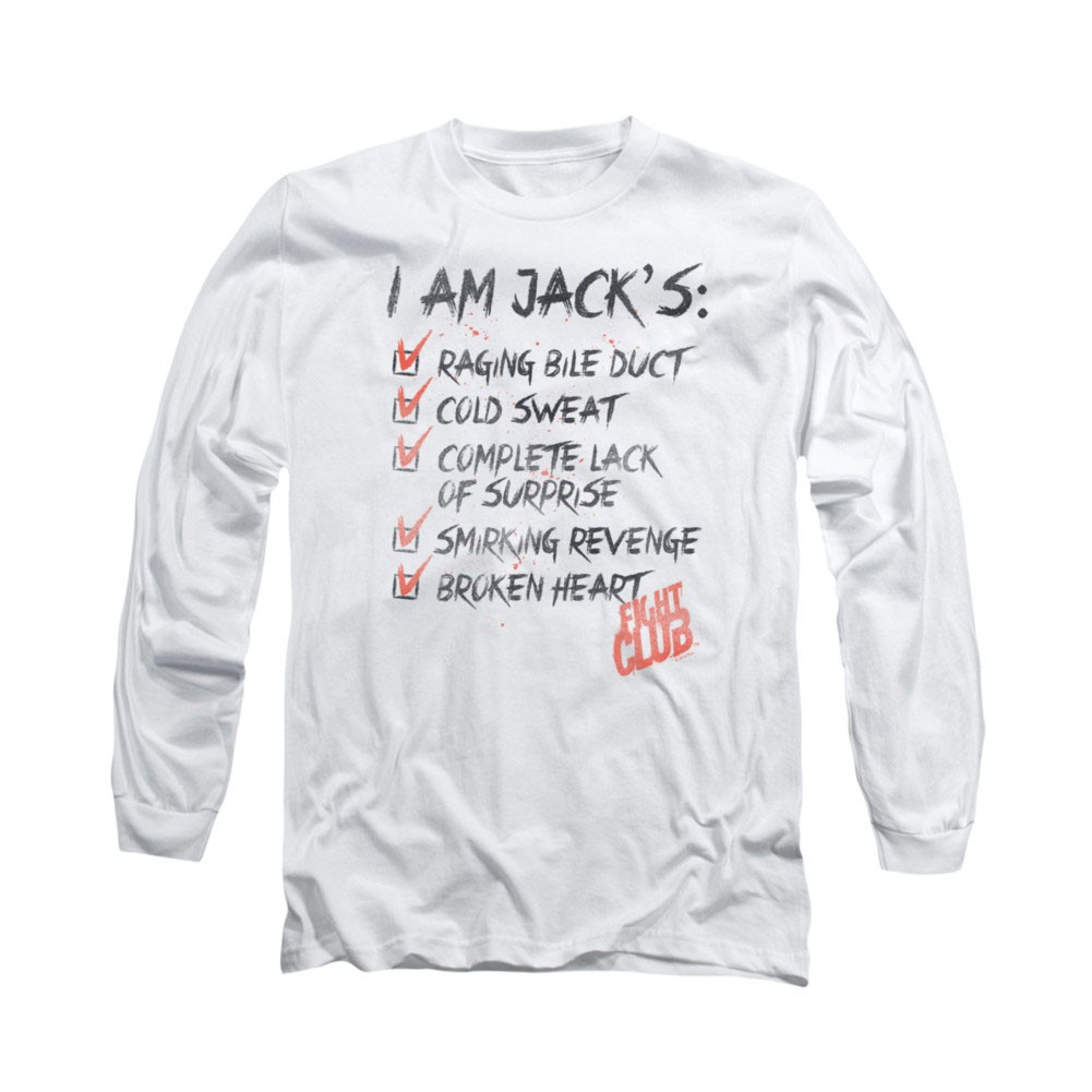 Fight Club Jack's White Long Sleeve T-Shirt