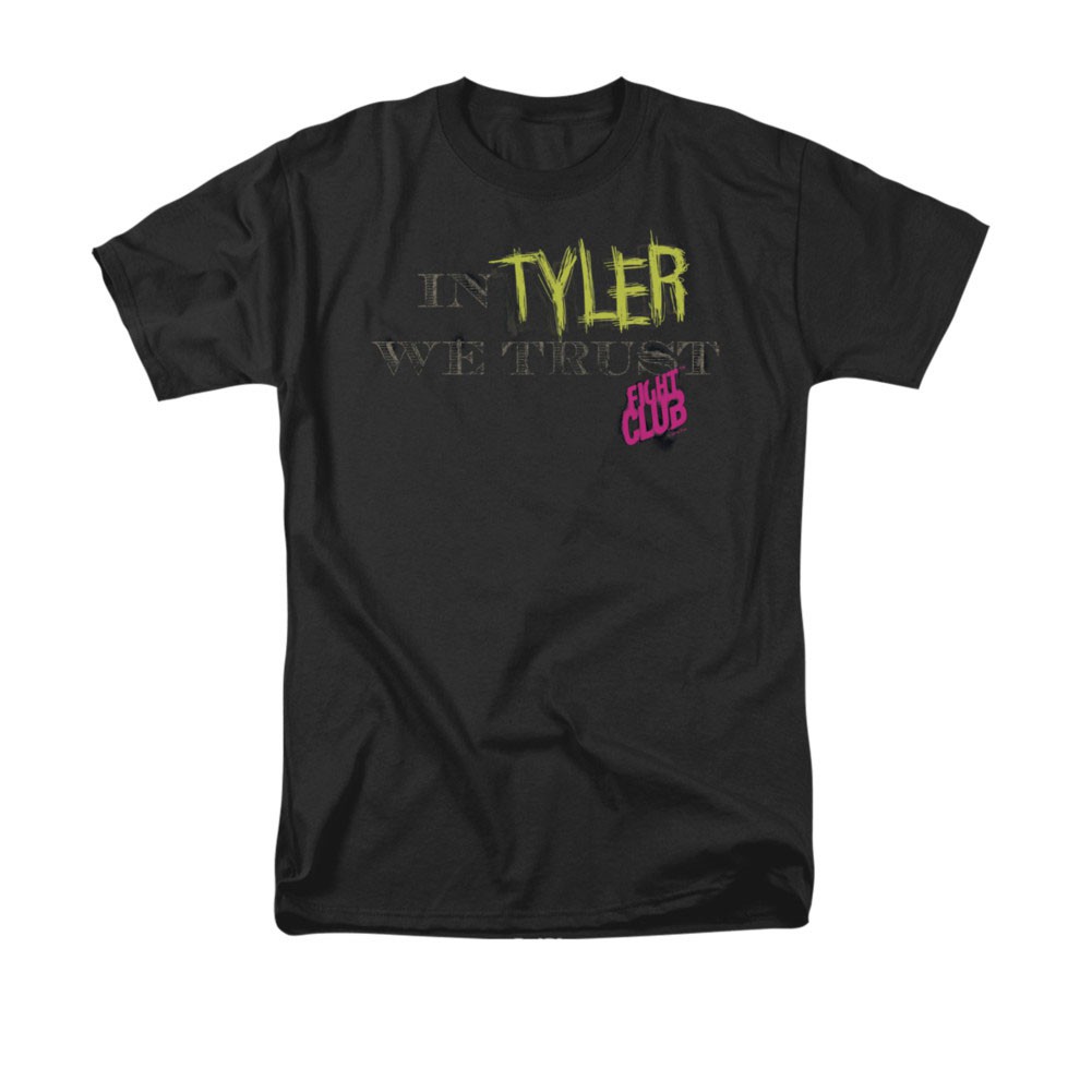 Fight Club In Tyler We Trust Black Tee Shirt