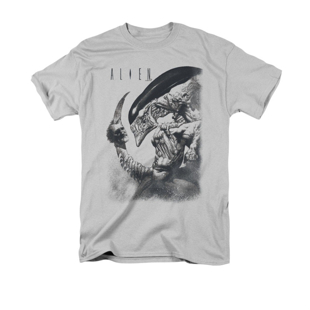 Alien Men's Gray Decapitated Tee Shirt