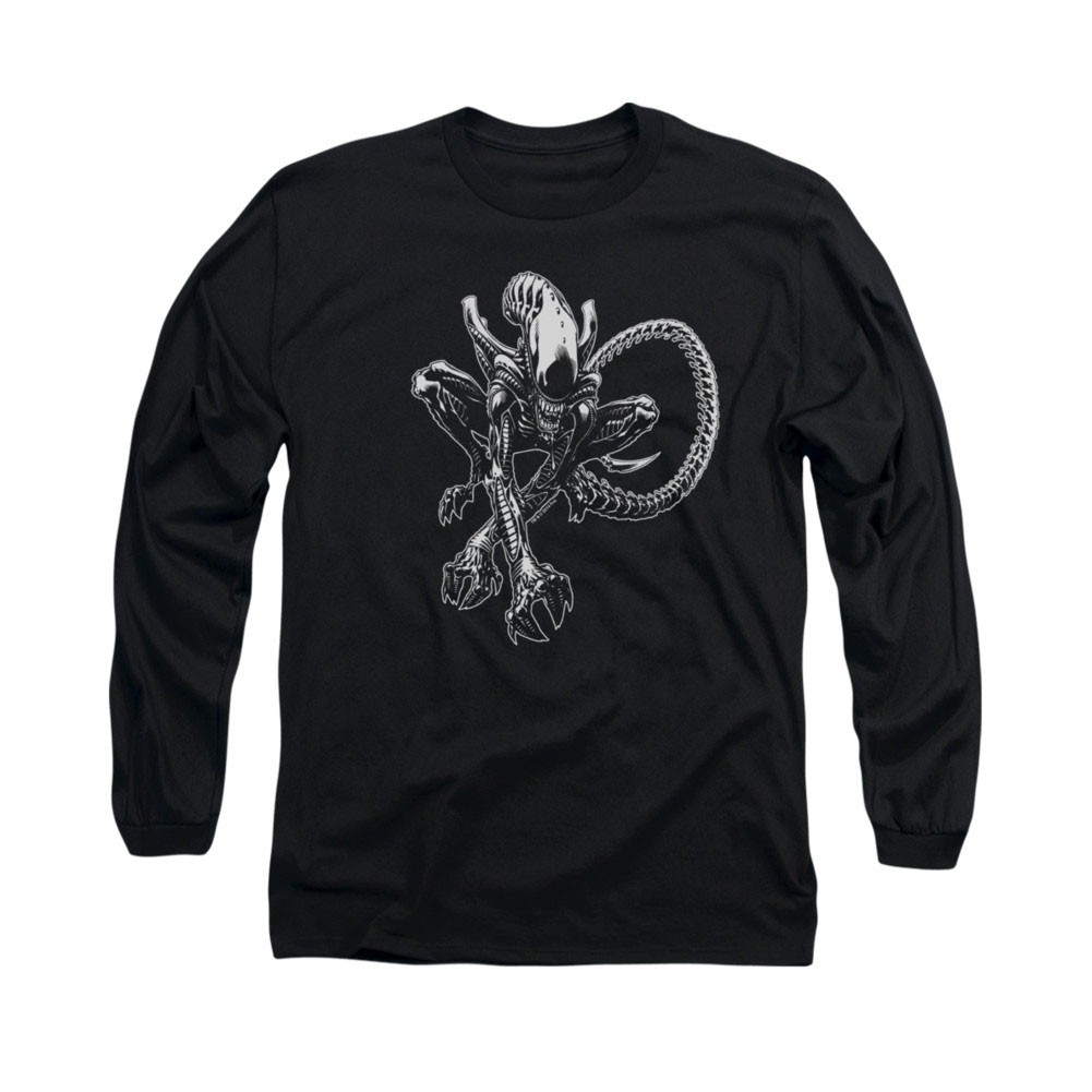 Alien Xenomorph Black Long Sleeve T-Shirt