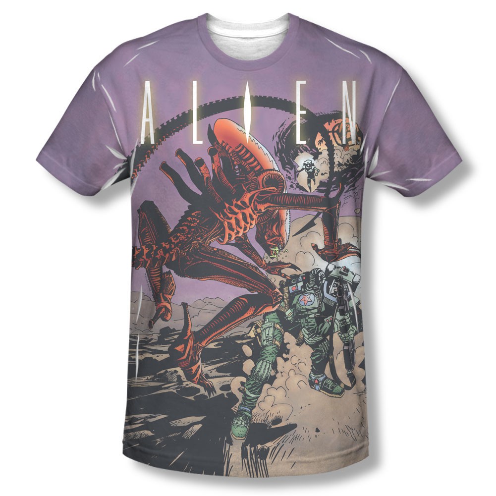 Alien Ready Or Not Comic Sublimation T-Shirt