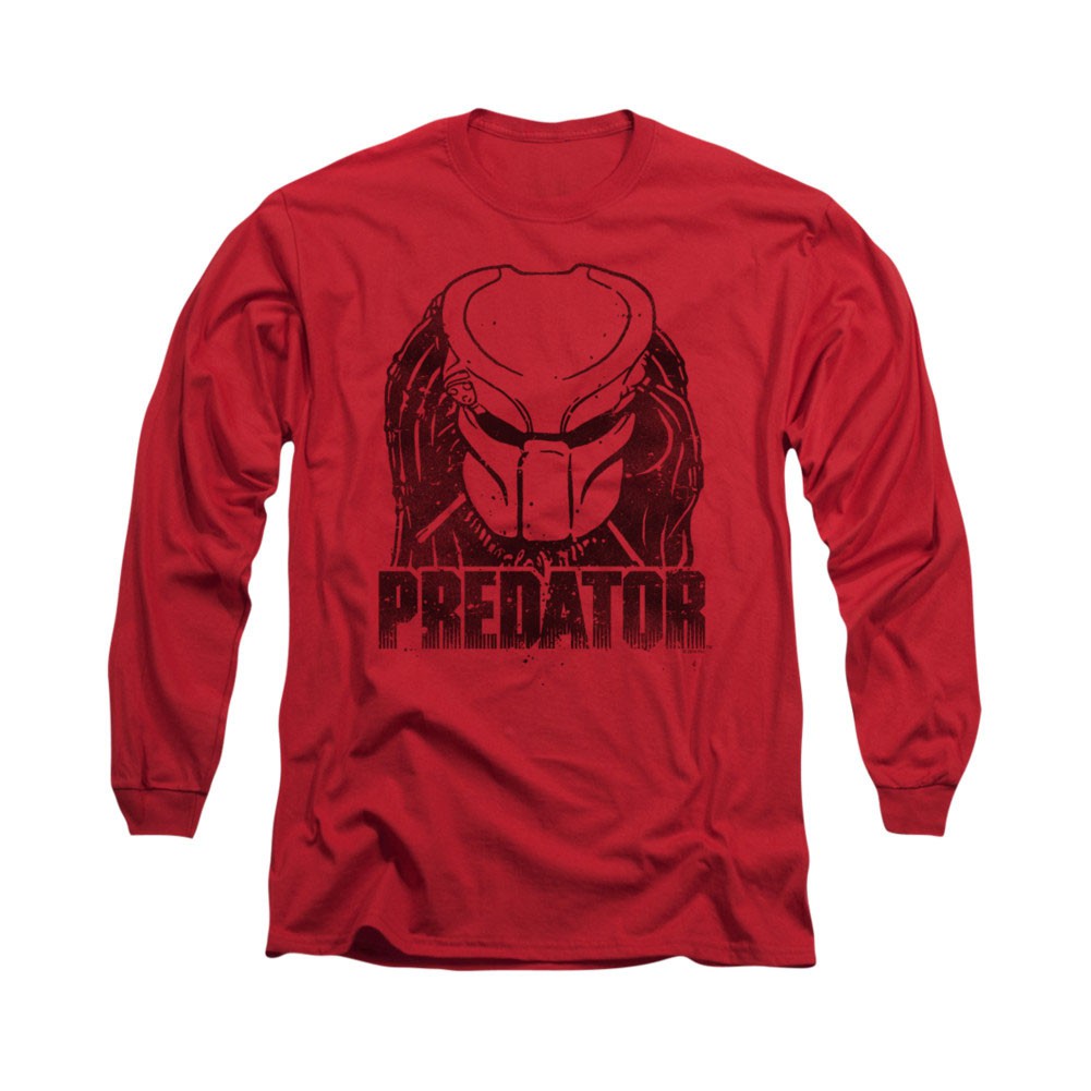 Predator Logo Red Long Sleeve T-Shirt
