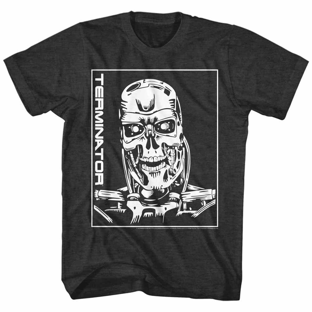 Terminator Machine Skull Black T-Shirt
