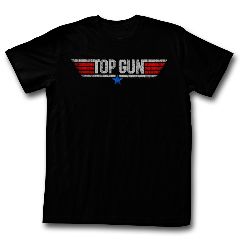 Top Gun Logo Men's Black T-Shirt