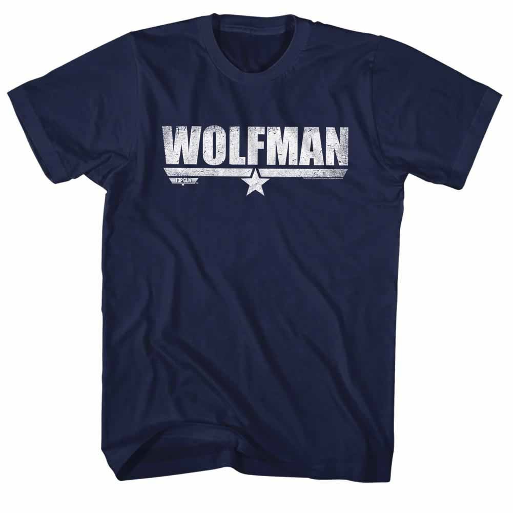 Top Gun Wolfman Men's Blue T-Shirt