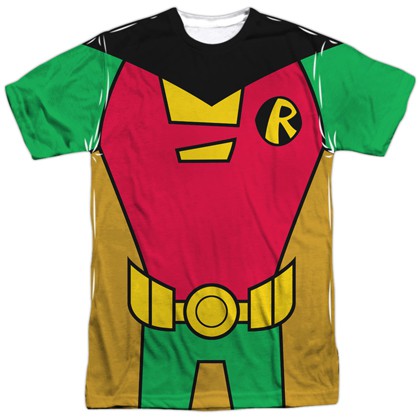 Robin Teen Titans Front and Back Print Costume Tee
