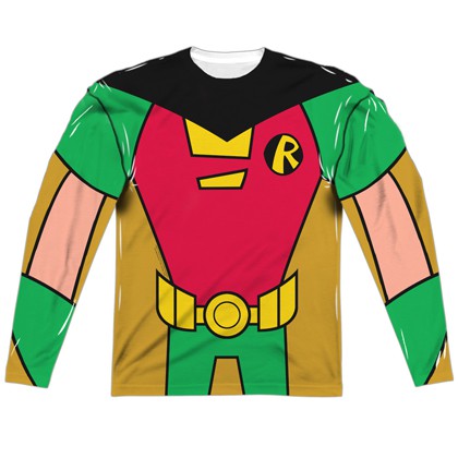Robin Teen Titans Long Sleeve Costume Tee