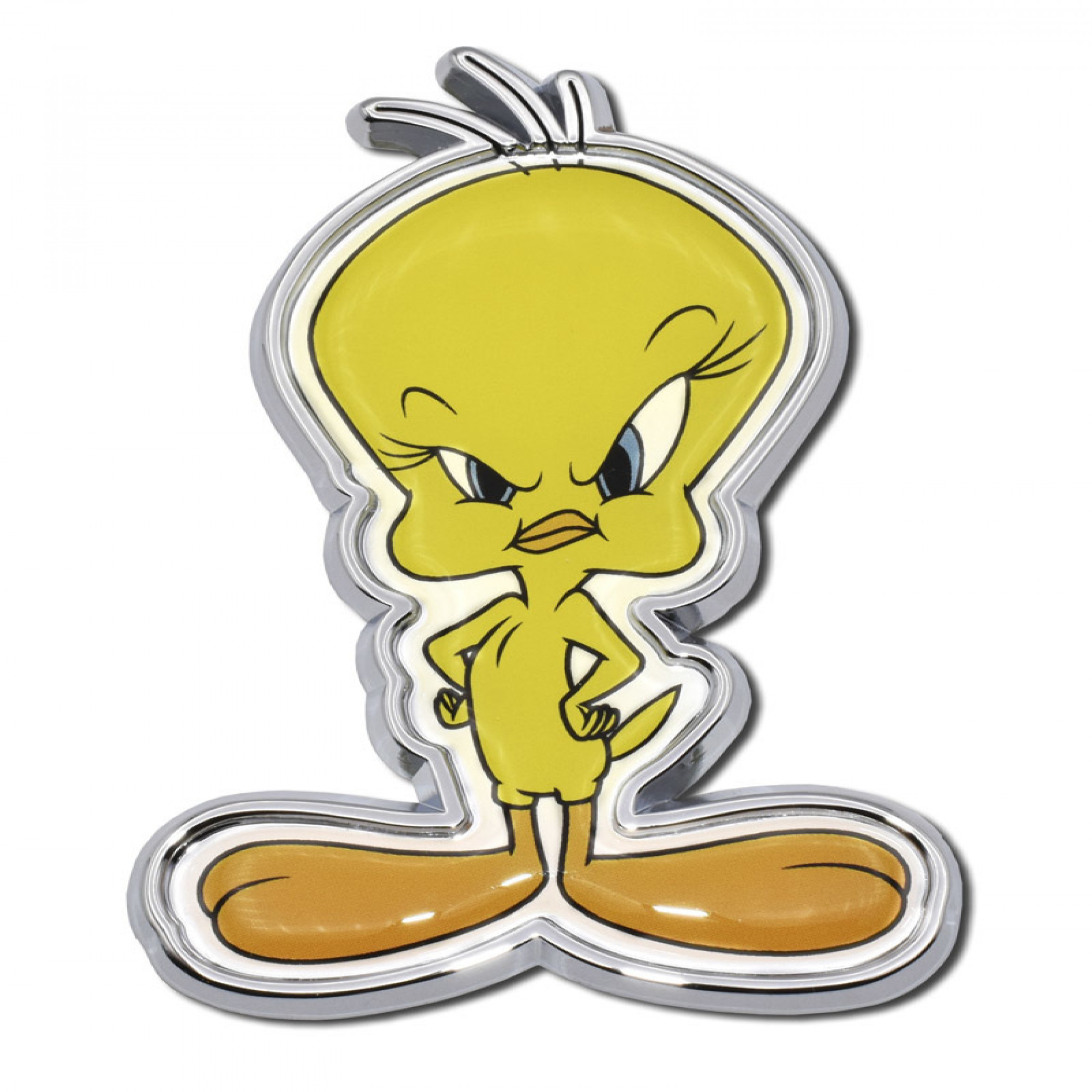 Looney Tunes Tweety Bird Character Elektroplate Chrome Car Emblem