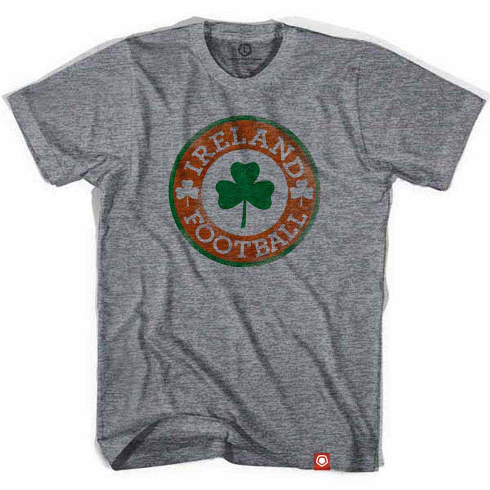 Ireland Football Clover Crest Soccer Gray T-Shirt