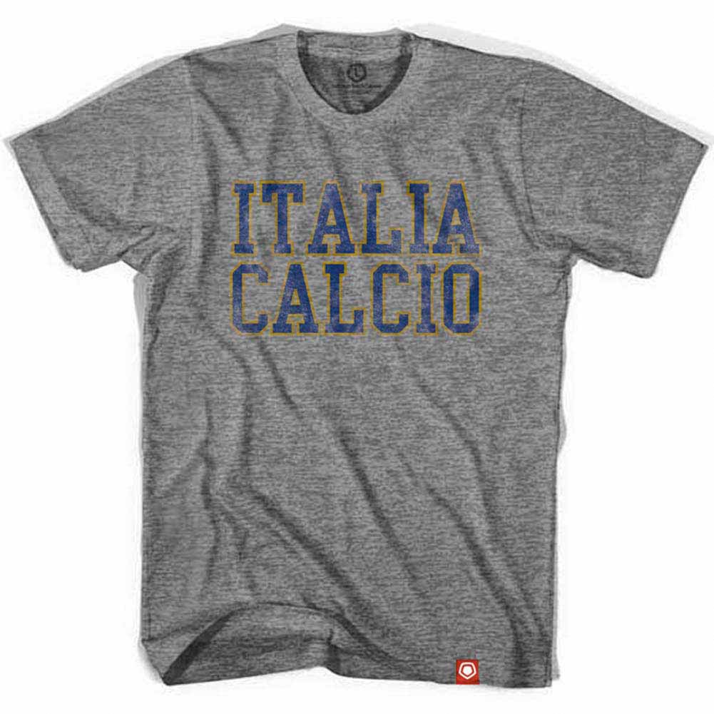Italy Italia Calcio Vintage Soccer Gray T-Shirt