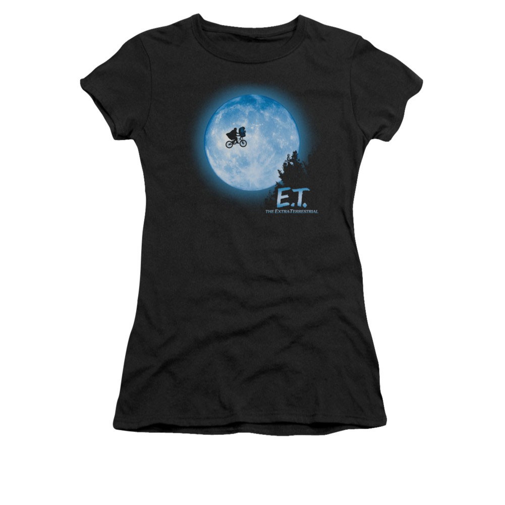 E.T. The Extra Terrestrial Juniors Black Movie Poster Tee Shirt