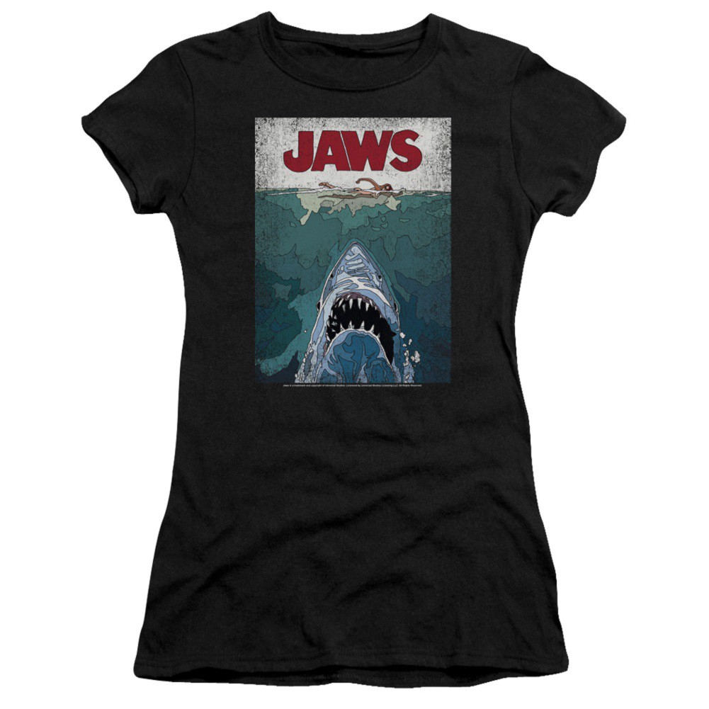 Jaws Lined Posted Women's Tshirt