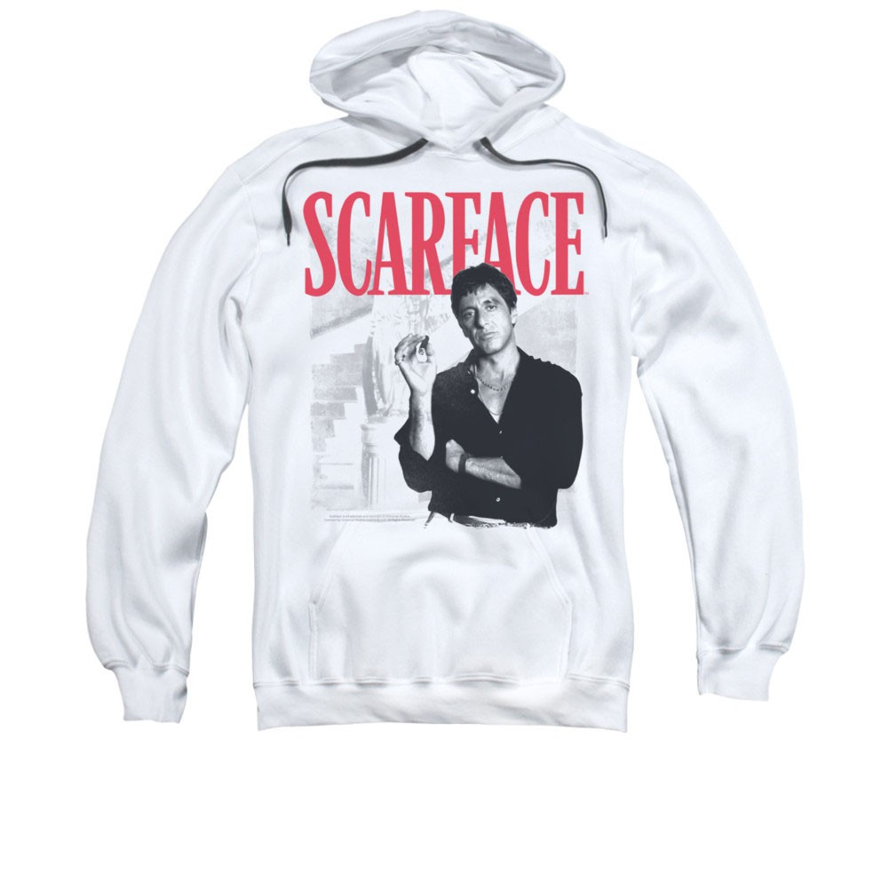 Scarface Stairway White Pullover Hoodie