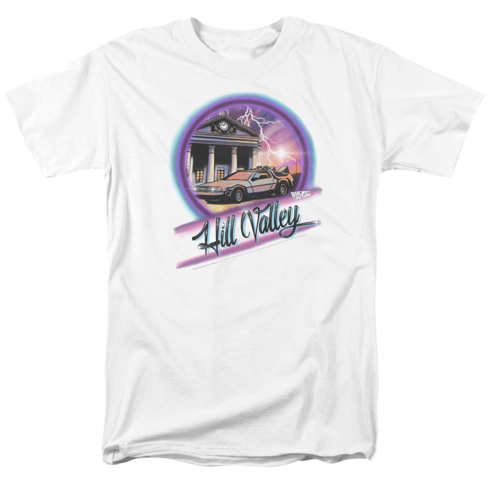 Back To The Future Hill Valley Men's White T-Shirt