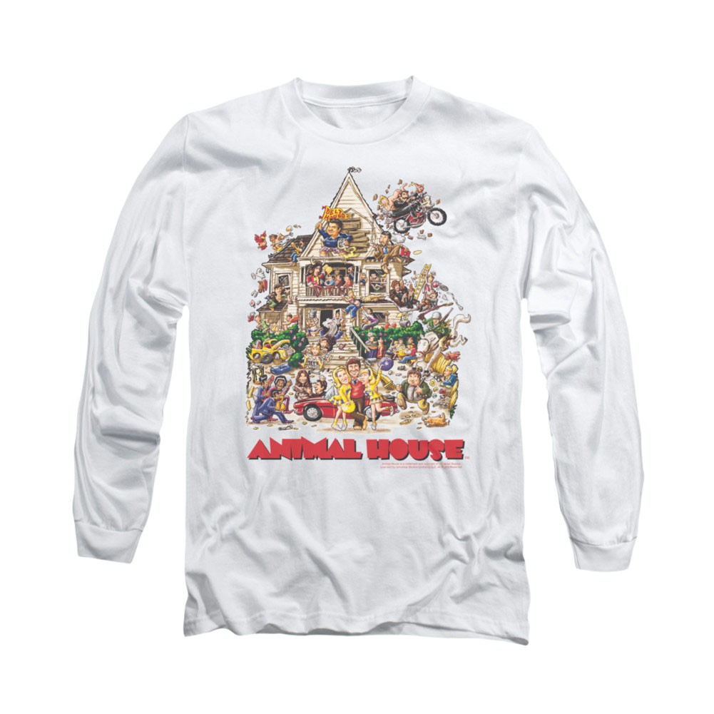 Animal House Poster Art White Long Sleeve T-Shirt
