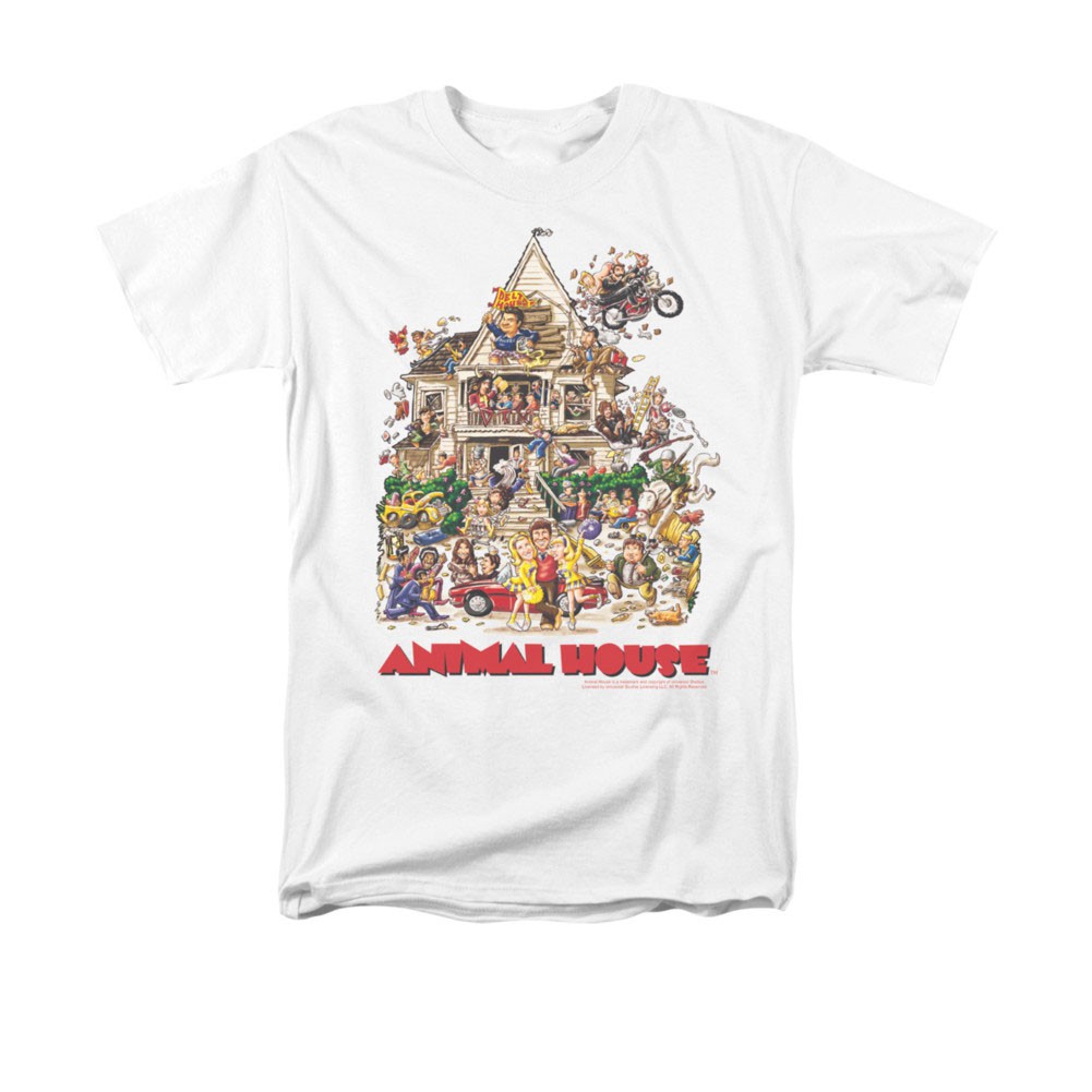 Animal House Men's White Movie Poster Tee Shirt