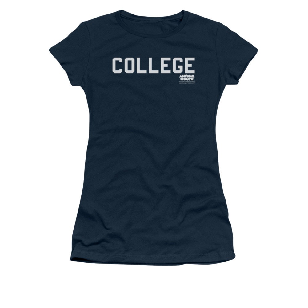 Animal House Juniors Blue College Logo Tee Shirt