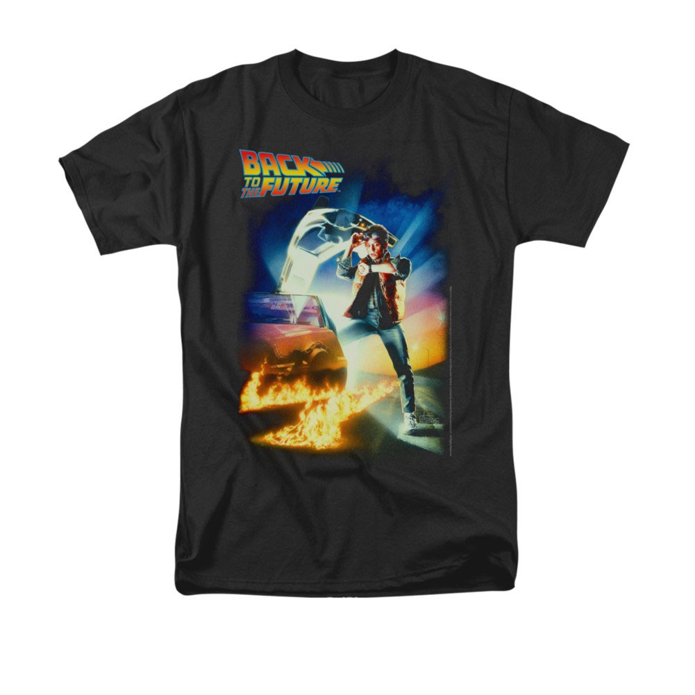Back To The Future Men's Black Movie Poster Tee Shirt