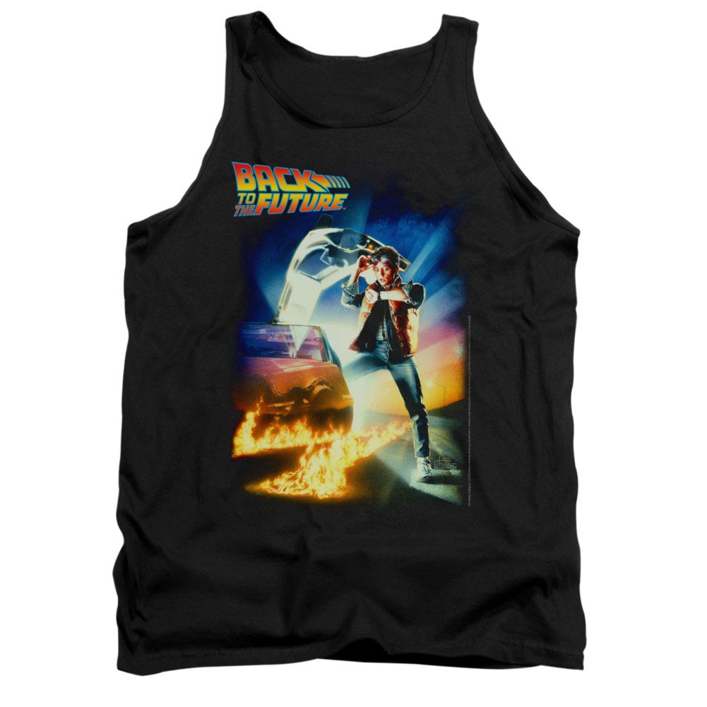 Back To The Future Poster Black Tank Top