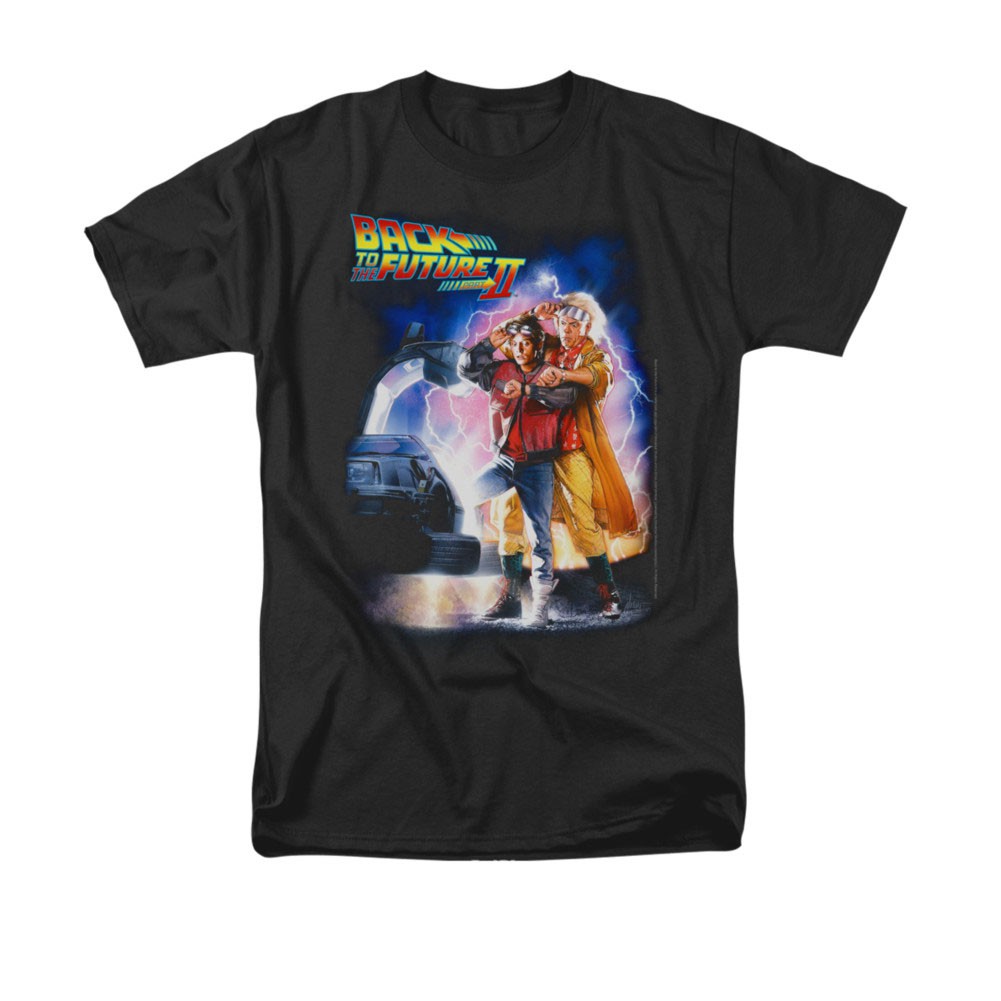 Back To The Future II Movie Poster Black Tee Shirt