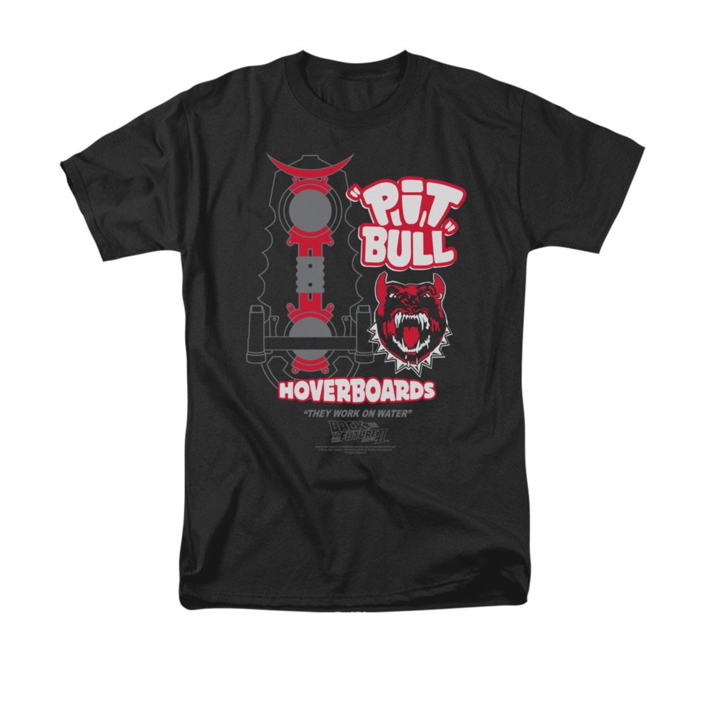 Back To The Future Pit Bull Hoverboards Black Tee Shirt