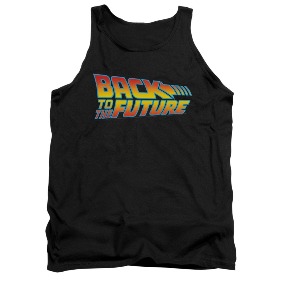 Back To The Future Logo Black Tank Top