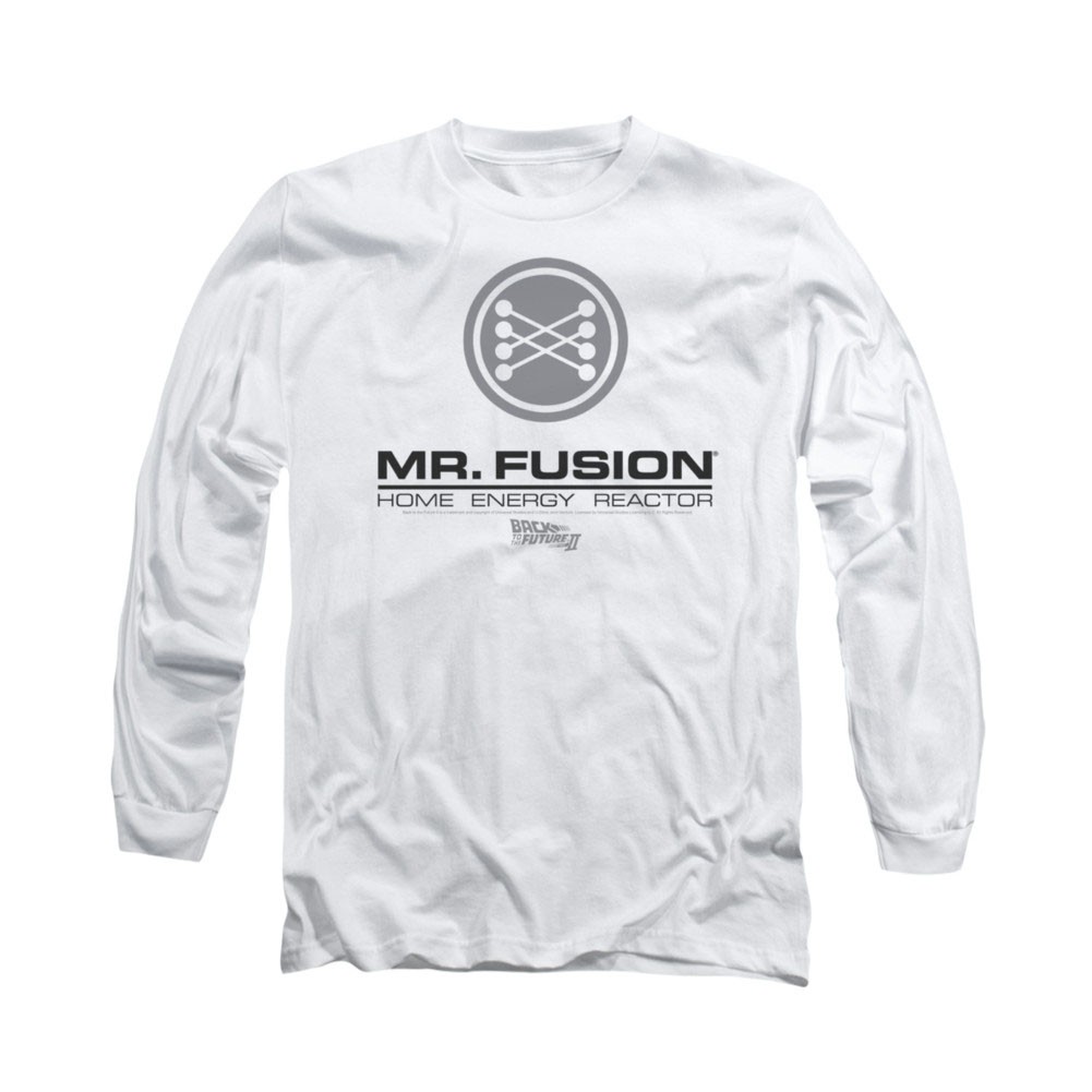 Back To The Future Mr. Fusion White Long Sleeve T-Shirt