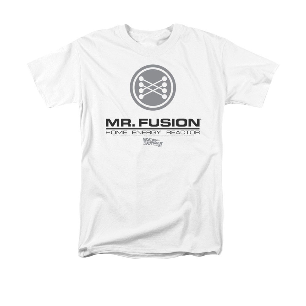 Back To The Future Men's White Mr. Fusion Tee Shirt