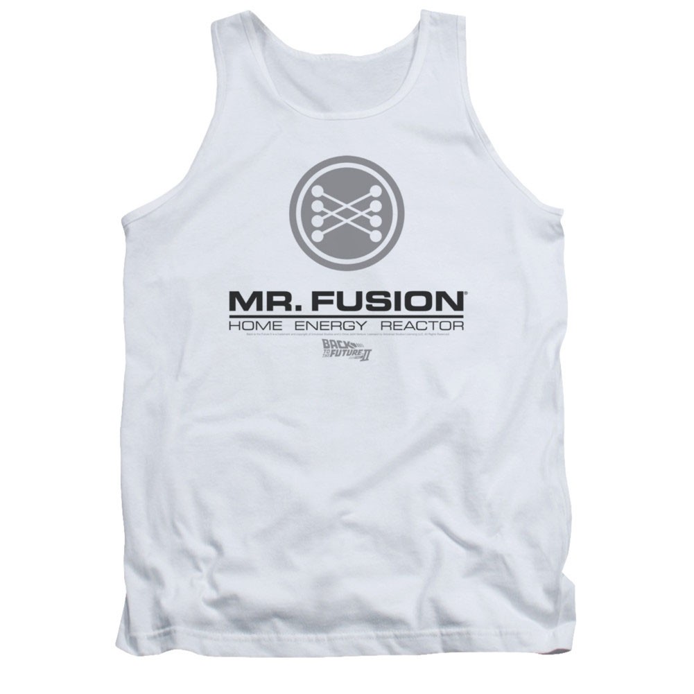 Back To The Future Mr. Fusion White Tank Top