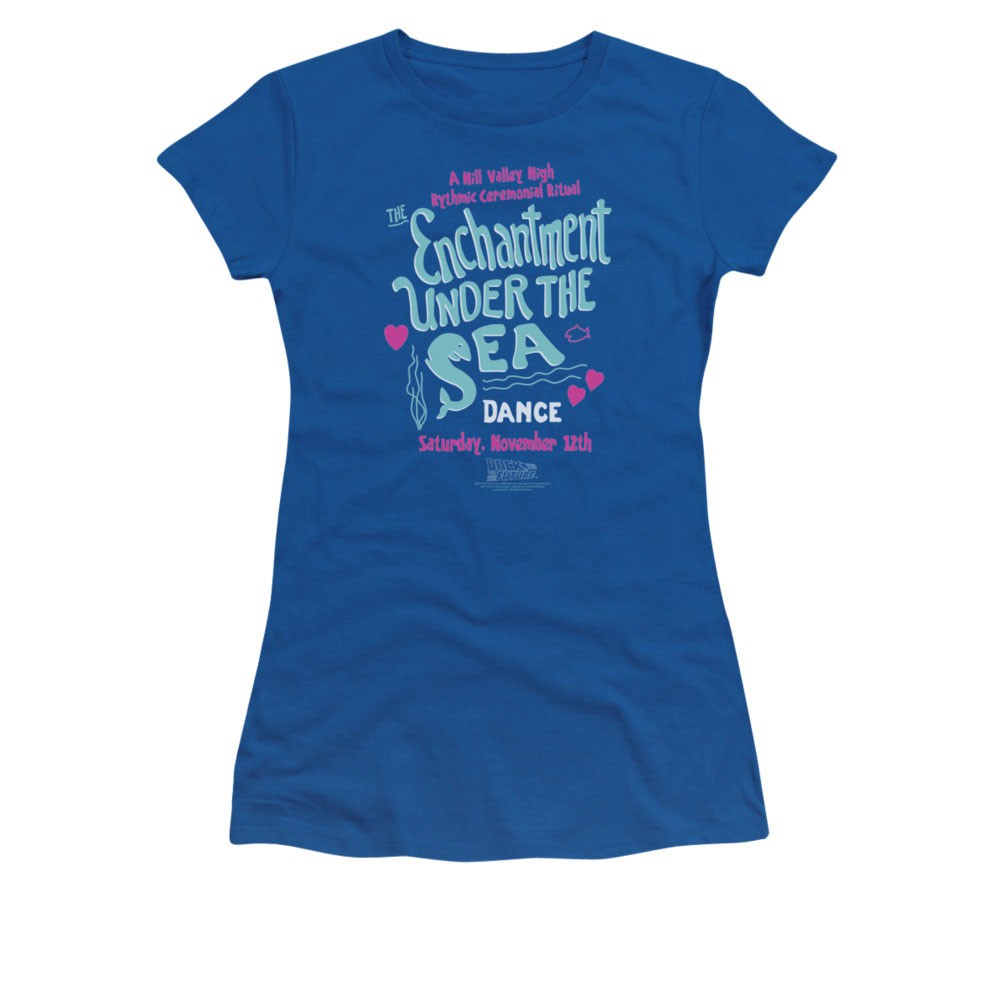 Back To The Future Enchantment Under The Sea Juniors Blue Tee Shirt