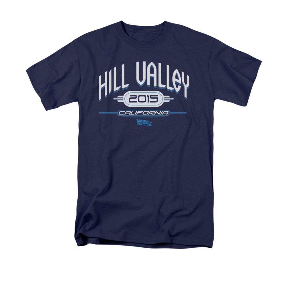 Back To The Future II Hill Valley 2015 Blue Tee Shirt