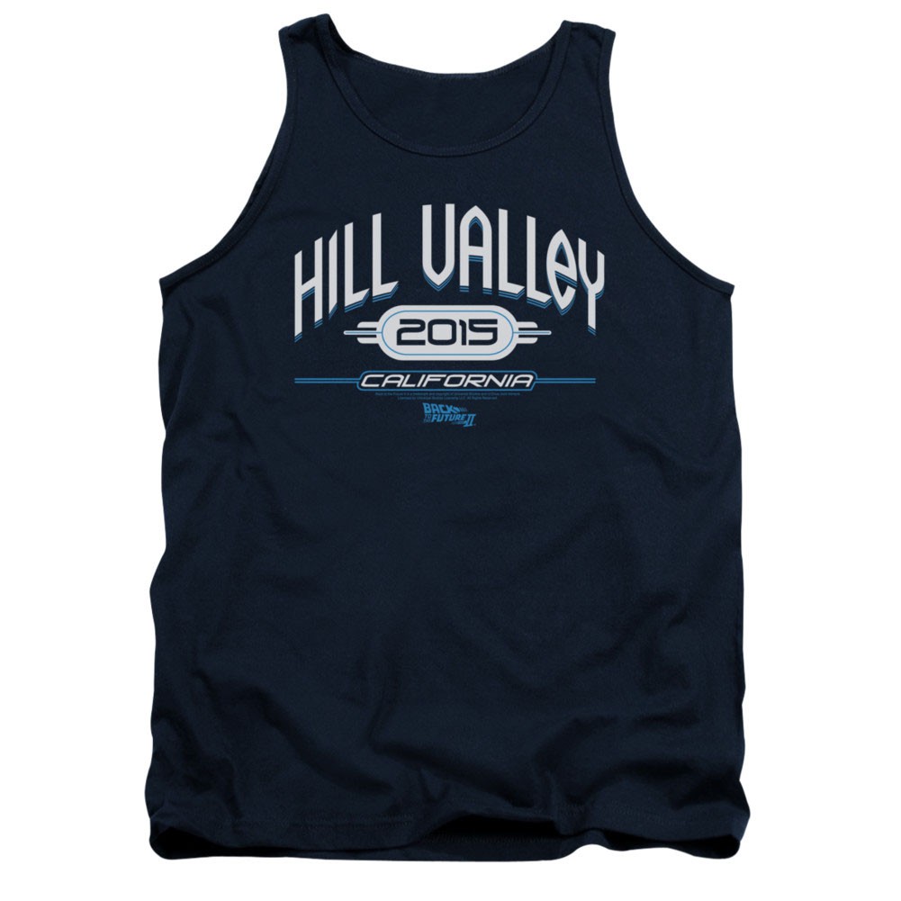 Back To The Future Hill Valley 2015 Blue Tank Top