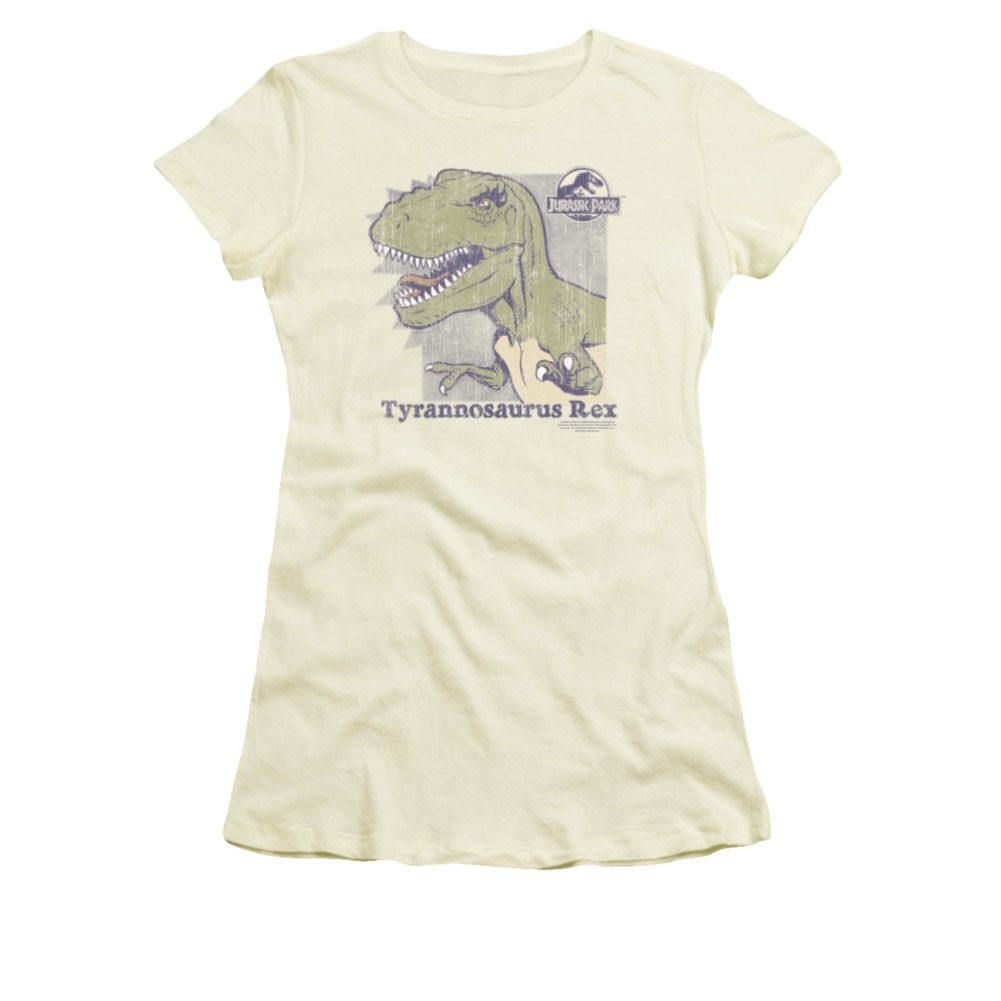 Jurassic Park Retro Rex Cream Juniors Tee Shirt