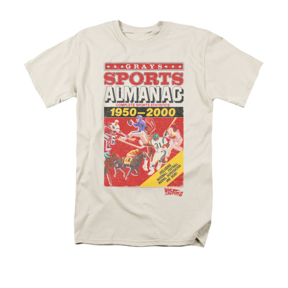 Back To The Future II Men's Off-White Sports Almanac Tee Shirt