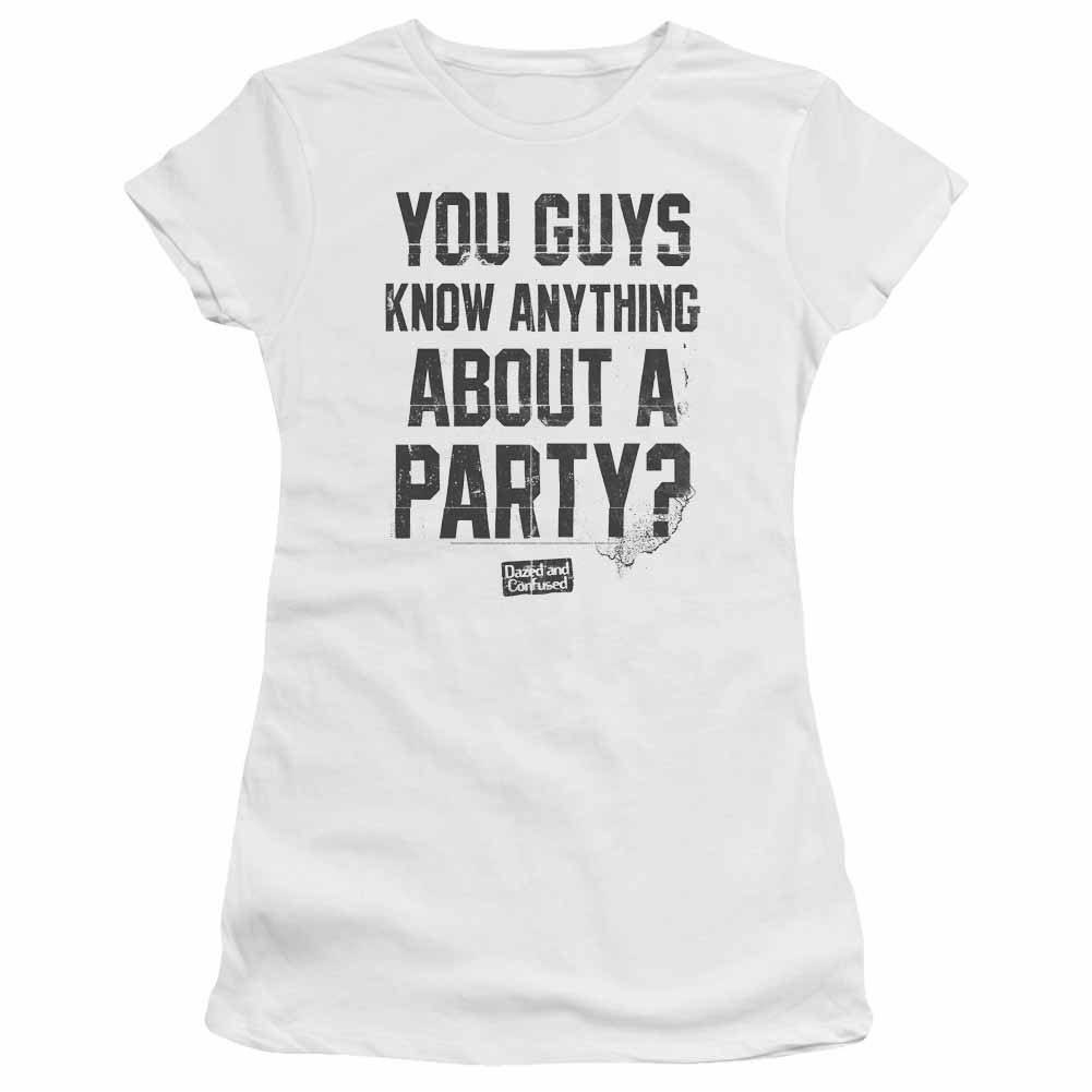 Dazed And Confused Party Time White Juniors T-Shirt