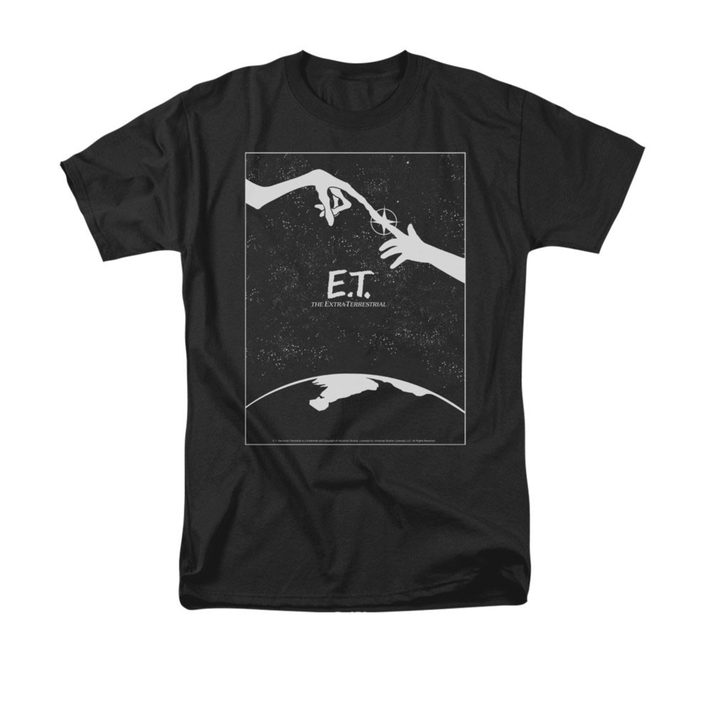 E.T. The Extra Terrestrial Men's Black Poster Tee Shirt