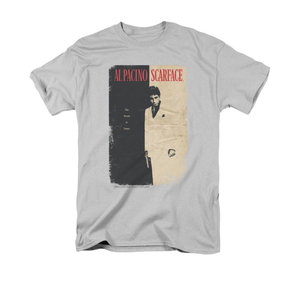 Scarface Vintage Poster Gray T-Shirt
