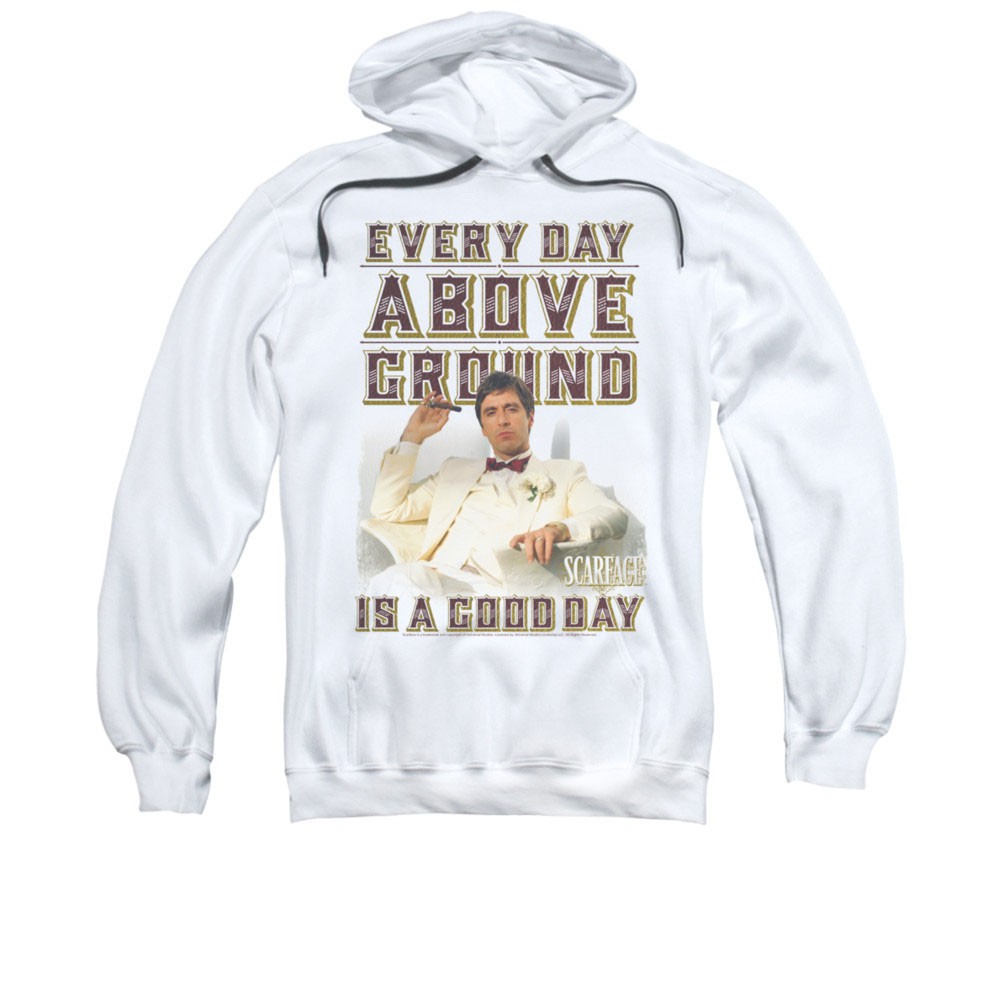 Scarface Above Ground White Pullover Hoodie