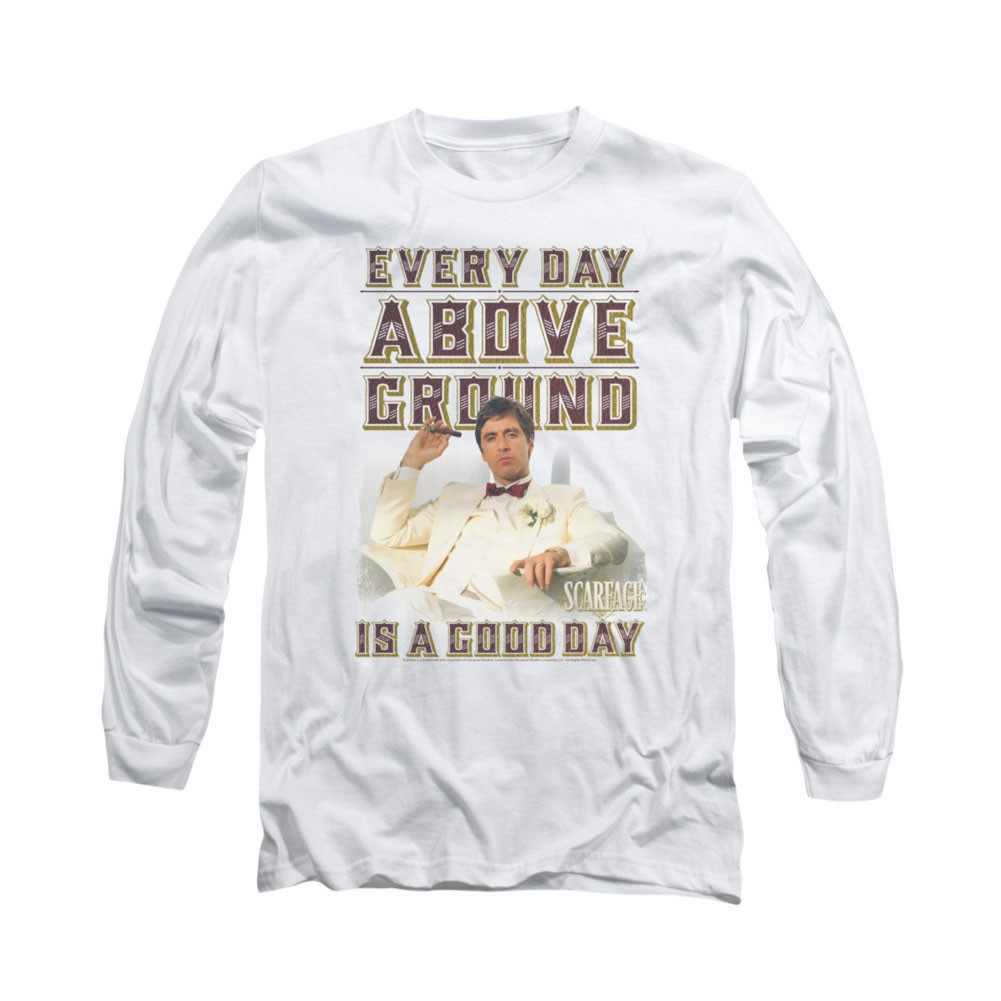 Scarface Above Ground White Long Sleeve T-Shirt