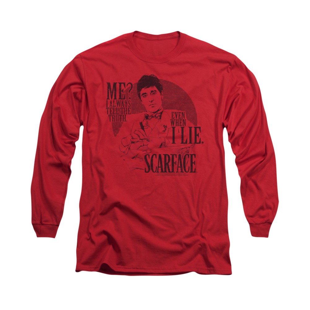 Scarface Truth Red Long Sleeve T-Shirt