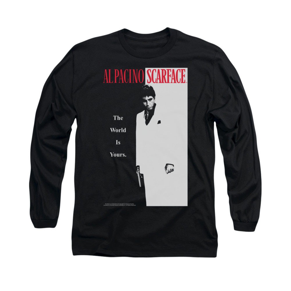 Scarface Poster Black Long Sleeve T-Shirt