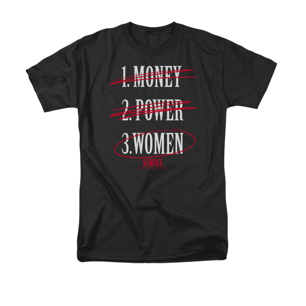 Scarface Money Power Women Black T-Shirt