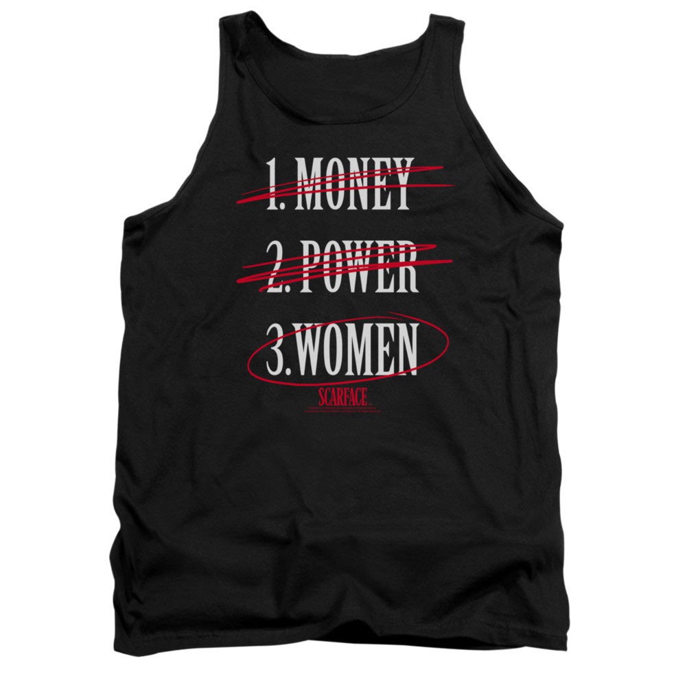 Scarface Money Power Women Black Tank Top