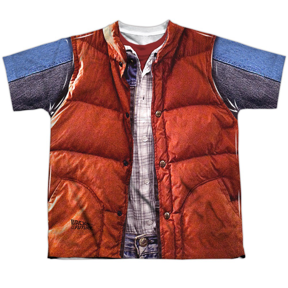 Back to the Future Marty McFly Vest Youth Costume Tshirt