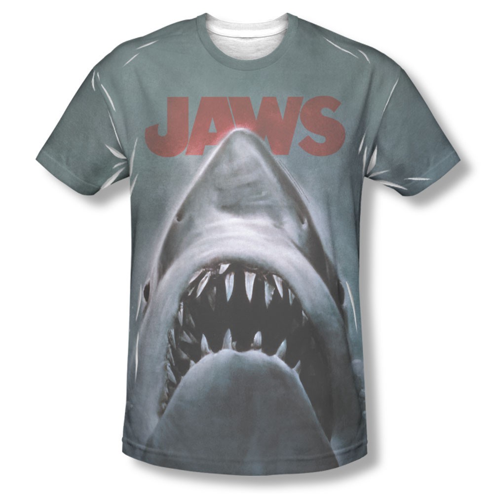 Jaws Movie Poster Sublimation T-Shirt