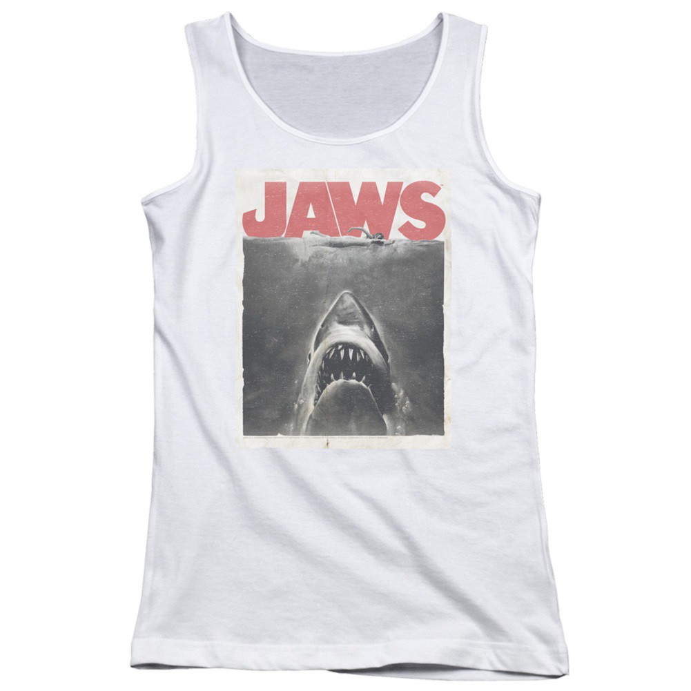 Jaws Movie Poster Women's White Tank Top