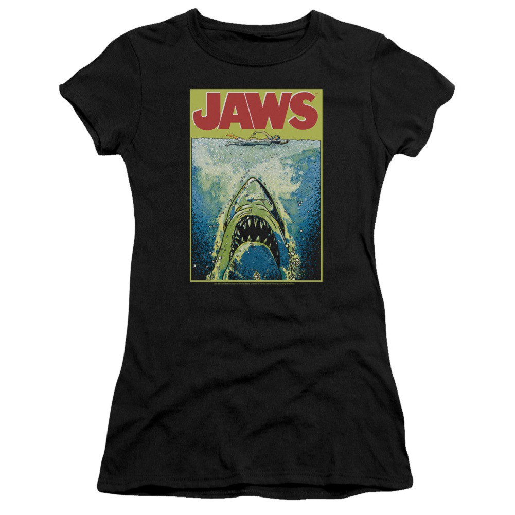 Jaws Neon Poster Women's Tshirt