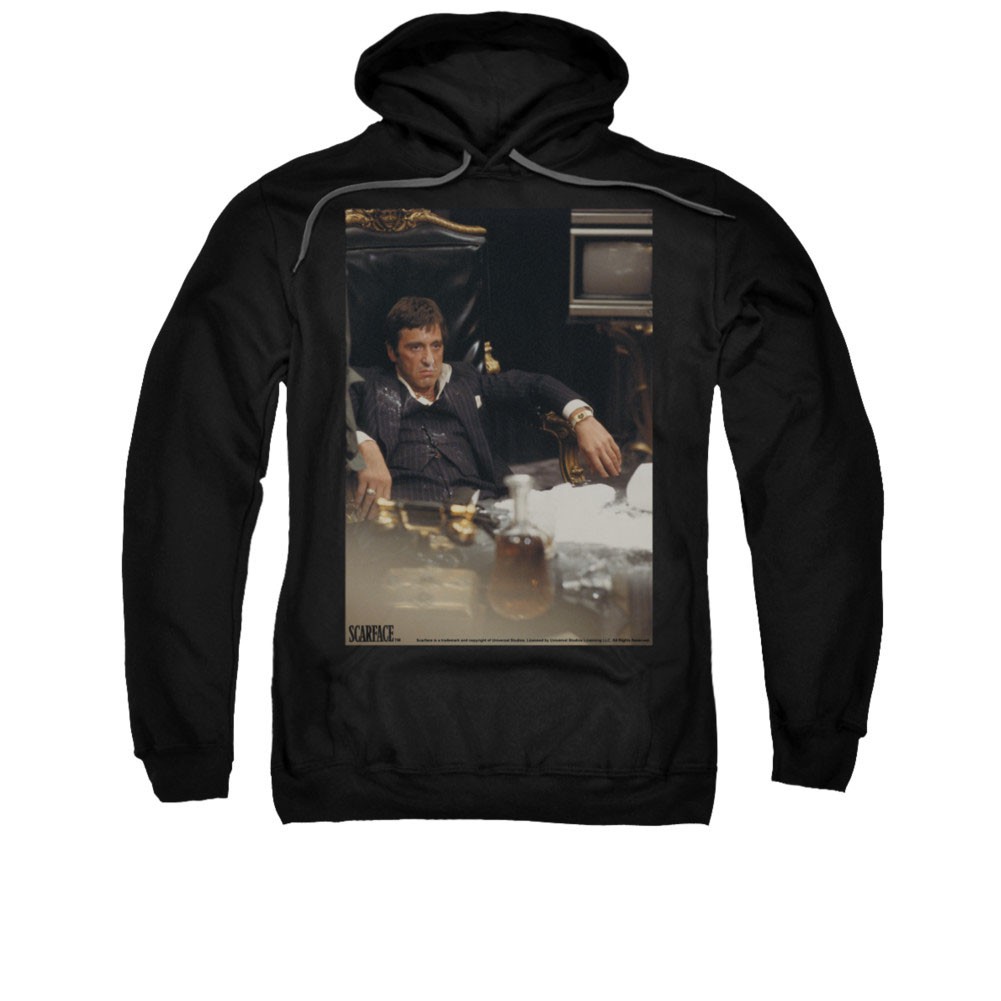 Scarface Sit Back Black Pullover Hoodie