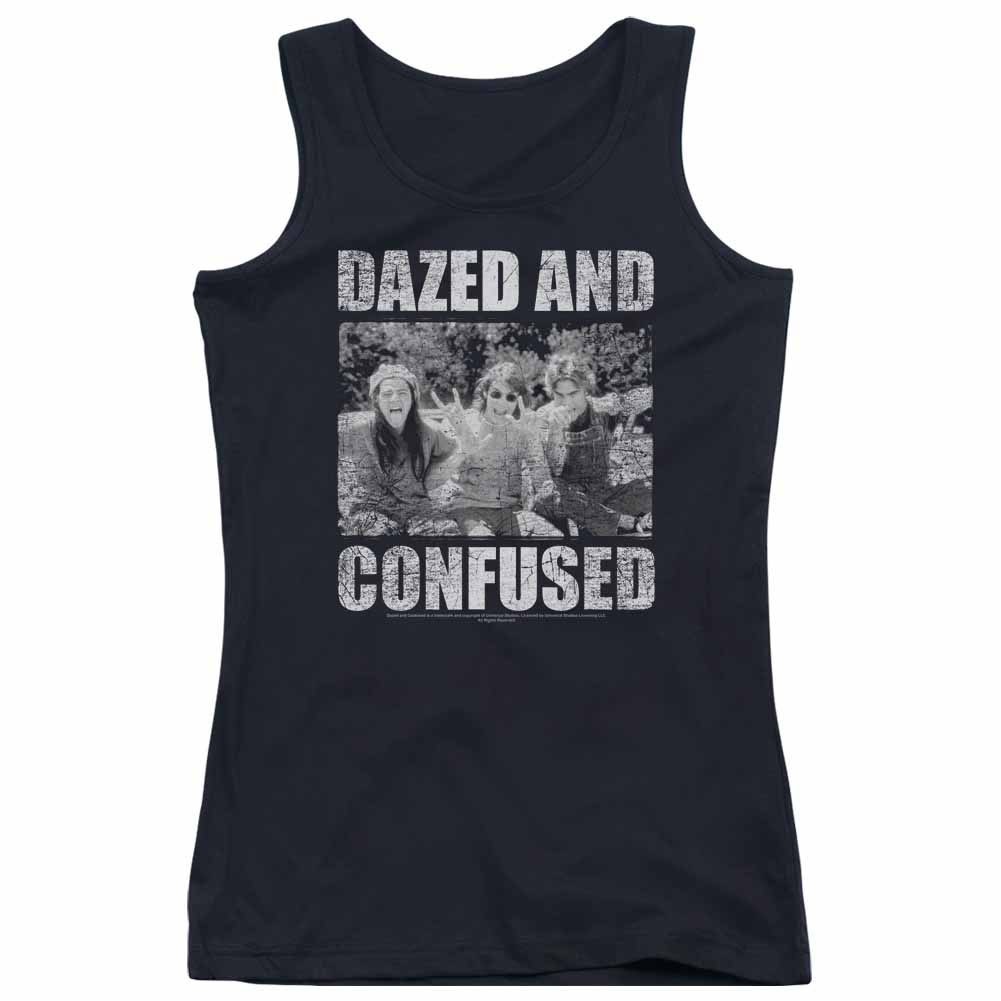 Dazed And Confused Rock On Black Juniors Tank Top